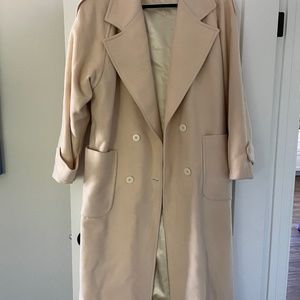 Elegant Cream Wool Coat